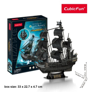 Cubic Fun - Puzzle 3D Nava Queen Anne 180 Piese - Img 2