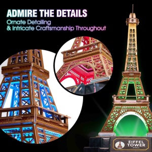 CUBICFUN - PUZZLE 3D TURNUL EIFFEL EDITIE LUMINOASA 51 PIESE - Img 3