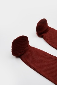 Cutie 4 piese pentru nou nascut - 100% bumbac organic - Caramiziu, BabyCosy