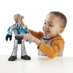 FISHER PRICE IMAGINEXT DC SUPER FRIENDS ROBOT BATMAN IN COSTUM GRI 30CM - Img 3