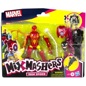MARVEL AVENGERS MIX MASHERS FIGURINA IRON SPIDER CU ACCESORII 12CM - Img 1