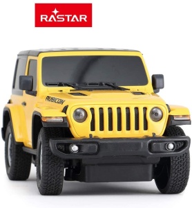 MASINA CU TELECOMANDA JEEP WRANGLER RUBICON GALBEN CU SCARA 1 LA 24 - Img 3