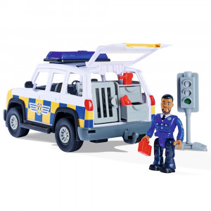 Masina de politie Simba Fireman Sam Police Car cu figurina Malcolm si accesorii - Img 3