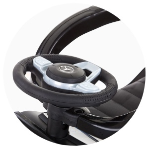 Masinuta de impins Chipolino Mercedes G350 black cu maner si copertina - Img 6