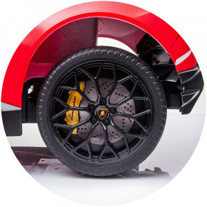 Masinuta electrica Chipolino Lamborghini Huracan red cu scaun din piele si roti EVA - Img 14