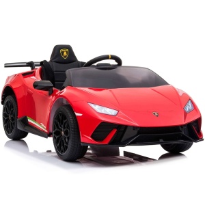 Masinuta electrica Chipolino Lamborghini Huracan red cu scaun din piele si roti EVA - Img 7