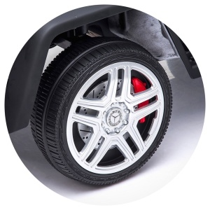 Masinuta electrica Chipolino SUV Mercedes Maybach G650 black cu scaun din piele si roti EVA - Img 8
