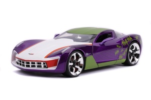 MASINUTE METALICA CHEVY CORVETTE STINGRAY 2009 SI FIGURINA JOKER SCARA 1:24 - Img 4