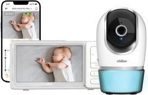 Monitor Video Bebelusi Chillax DM568 Candle, Camera 2K QHD, Ecran 5 inchi, Sleep Trainer, Lampa Veghe 7 Culori, Wi-Fi Dual-Mode, Zoom 6x