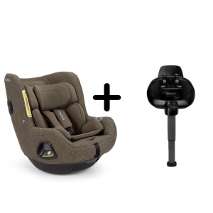Nuna - Set Scaun auto rotativ i-Size TODL next Pistachio, 40-105 cm + Baza isofix BASE next i-Size pentru TODL next