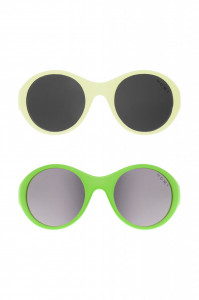 Ochelari de soare pentru copii MOKKI Click & Change, protectie UV, verde, 0-2 ani, set 2 perechi