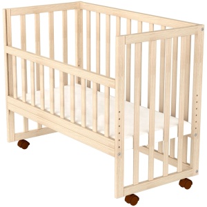 Patut copii din lemn co-sleeper Hubners Eva 94x46 cm natur - Img 4