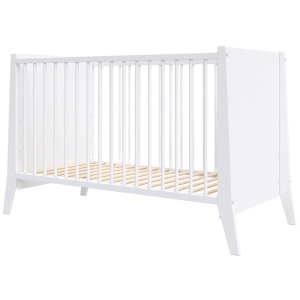 Patut copii din lemn Hubners Cosmo 120x60 cm alb - Img 1