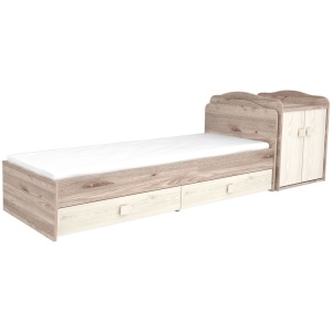 Patut copii transformabil din lemn cu 2 sertare Hubners Sofia Maxi Kombi 120x70 cm crem nisip - Img 4