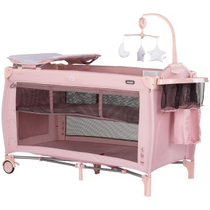 Patut pliabil Chipolino Bella powder pink - Img 1