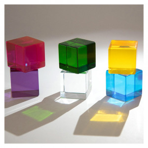 Perception Cubes, cuburi translucide, 8 piese, TickiT - Img 5