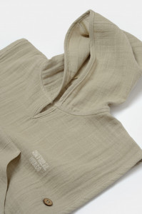 Prosop plaja - poncho copii din muselina absorbanta, Verde, BabyCosy
