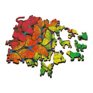 PUZZLE TREFL DIN LEMN 500+1 PIESE FLUTURASII COLORATI - Img 2