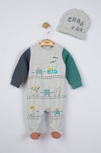 Salopeta cu caciulita pentru bebelusi Choo Choo, Tongs baby
