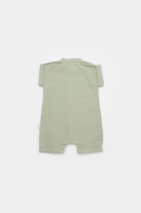 Salopeta de vara din muselina, BabyCosy, 100% bumbac organic, verde