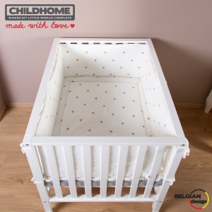 Salteluta de joaca Childhome 75x95 cm Jerse Muselina, Inimioare - Img 4