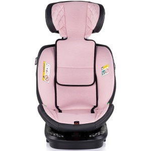 Scaun auto Chipolino Hypnotic I-Size 40-150 cm cu sistem Isofix si sezut rotativ pink marshmallow - Img 3