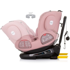 Scaun auto Chipolino Peak I-Size 40-150 cm flamingo cu sistem Isofix - Img 6