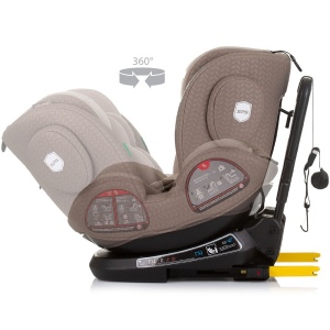 Scaun auto Chipolino Peak I-Size 40-150 cm macadamia cu sistem Isofix - Img 6