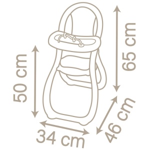 Scaun de masa pentru papusi Smoby Baby Nurse maro - Img 4