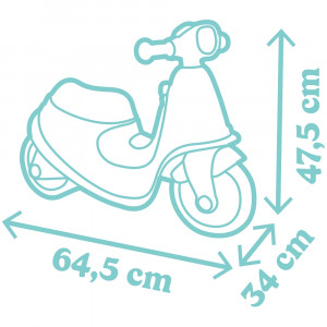 Scuter Smoby Scooter Ride-On albastru - Img 2