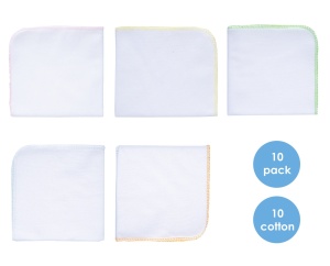 Set 10 batistute BabyJem din bumbac pentru copii 20x20 cm - Img 5