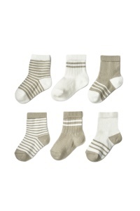 Set 6 perechi ciorapi nou-născut, verde, BabyCosy - Img 2