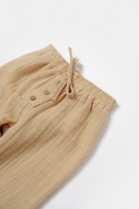Set bluza si pantaloni, Winter muselin, 100% bumbac - Apricot, BabyCosy