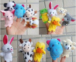 Set de 10 marionete pentru degete - animale