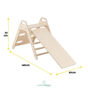 Set de cățărat Montessori cu tobogan Pikko, MamaToyz