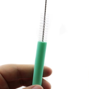 Set de paie portabile reutilizabile din silicon - verde