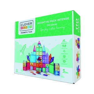 Set magnetic de construit Inventiv 110 piese, Cleverclixx