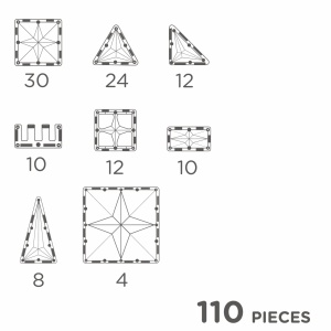 Set magnetic de construit Inventiv 110 piese, Cleverclixx - Img 5