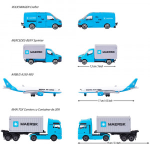 Set Majorette MAERSK Logistic cu 4 vehicule - Img 3