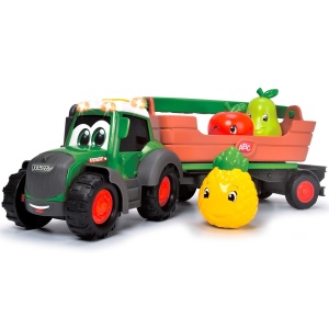 Tractor Simba ABC Freddy Fruit Trailer 30 cm cu lumini, sunete, remorca si figurine - Img 4