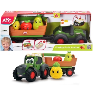 Tractor Simba ABC Freddy Fruit Trailer 30 cm cu lumini, sunete, remorca si figurine - Img 9