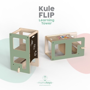 Turn de invatare Mamatoyz Kule Flip, Mint, MamaToyz