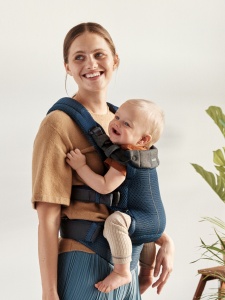 BabyBjorn - Marsupiu anatomic cu multiple pozitii de purtare colectia Harmony, 3D Mesh, Navy Blue - Editie Limitata - Img 5