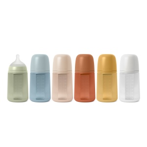 Biberon din silicon, 240ml, Colour Essence SX Pro debit mediu, rosu - Img 4