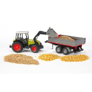 Bruder - Tractor Claas Nectis 267 F Cu Remorca Basculabila - Img 4
