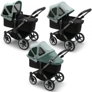 Capotina cu extensie plasa insecte Bugaboo Donkey Pine Green - Img 2