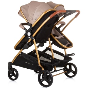 Carucior gemeni Chipolino Duo Smart 2 in 1 golden beige - Img 3