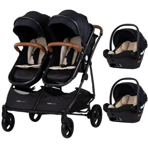 Carucior gemeni Chipolino Duo Smart 3 in 1 blackberry - Img 1