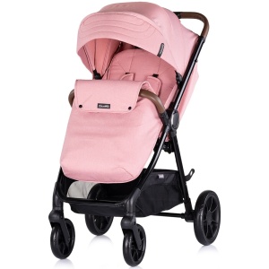 Carucior sport Chipolino Ultera cu husa picioare pink marshmallow - Img 2
