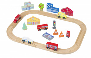 Circuit cu vehicule utilitare, Orange Tree Toys - Img 2